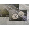 ANDORRE 1,25 EURO 2021 - Patrimoine culturel d'Andorre - Narcissus Poeticus - Pont Margineda