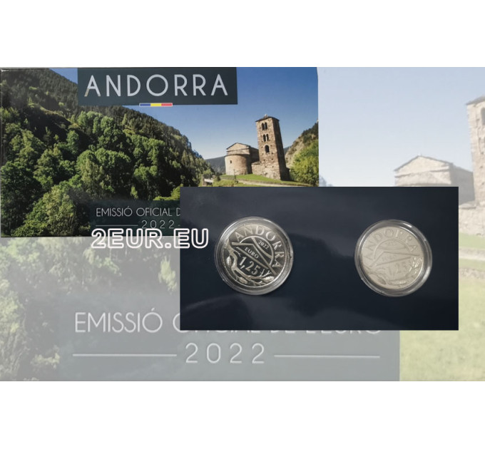 ANDORRE 1,25 EURO 2022 - Patrimoine Culturel d'Andorre - Ecureuil et Saint Jean de Caselles