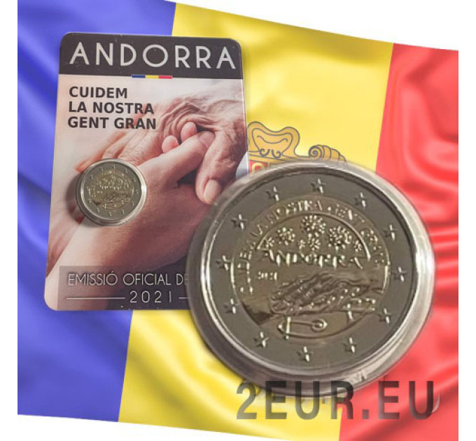 Andorre 2 euros BU coincard 2021 - Nous prenons soin de nos aînés