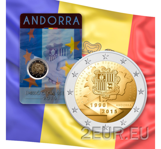 Andorra 2 euro BU Coincard - 2015 - 25 ans d'union douanière avec l'UE