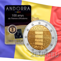 Andorra 2 euro BU Coincard - 2017 - 100 ans de l'hymne d'Andorre  