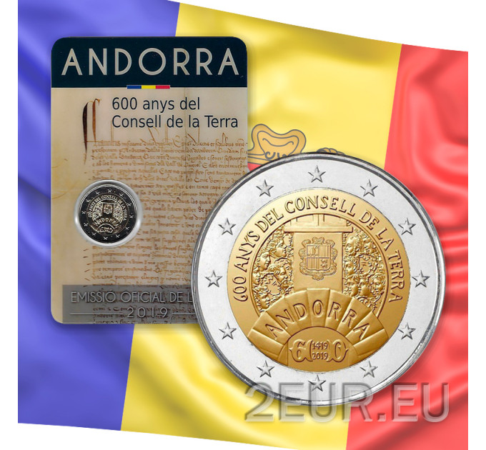 Andorra 2 euro BU Coincard - 2019 - 600 ans du Consell de La Terra 