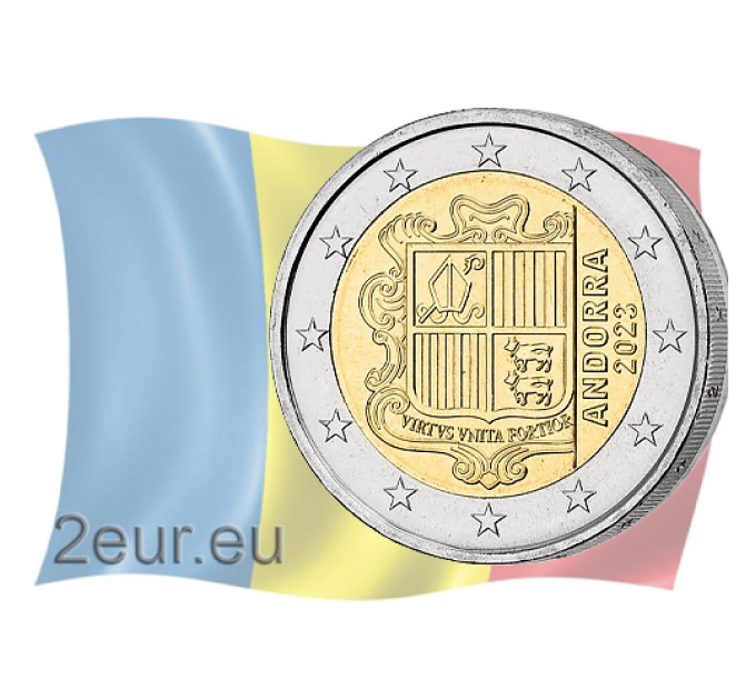 Andorra 2€ UNC 2023 - Armoires d’Andorre