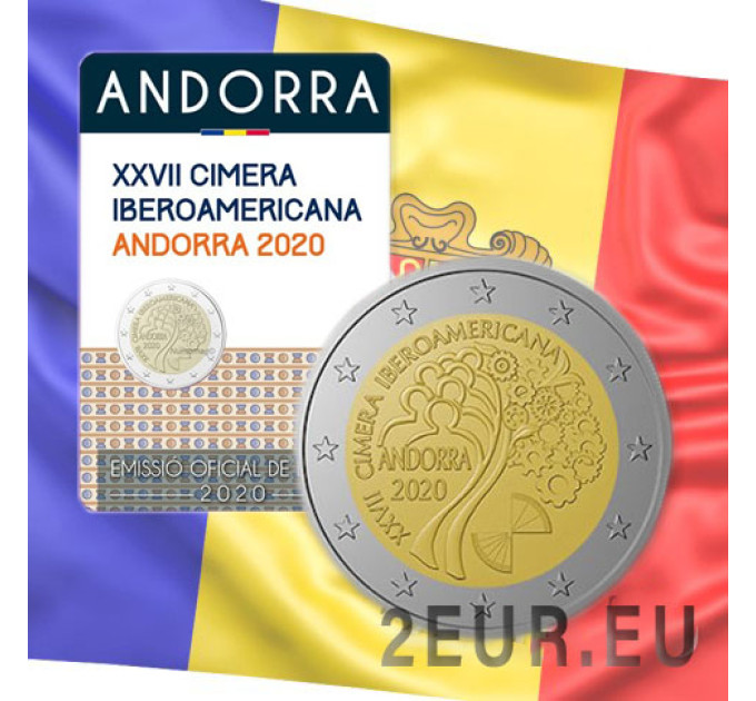 Andorra 2 euro BU Coincard - 2020 - 27e Sommet ibéro-américain d'Andorre