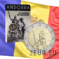 Andorre 2 euros BU coincard 2022 - La légende de Charlemagne