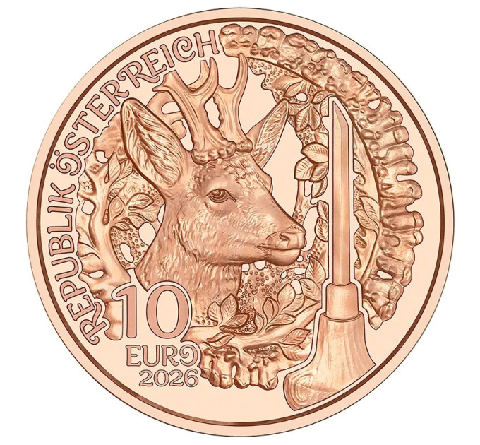 Autriche Pièce de 10 euros 2026 - Aufdirndln – Anpirschen - Corne