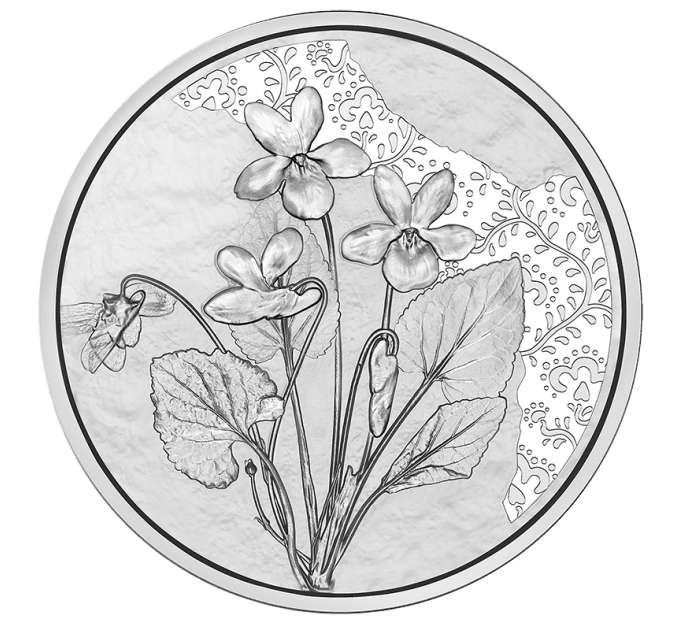  Autriche 10 euro  Pièce d'argent 2024 - Violette