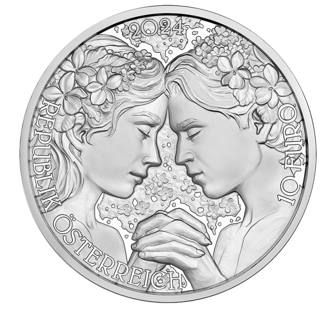  Autriche 10 euro  Pièce d'argent 2024 - Violette