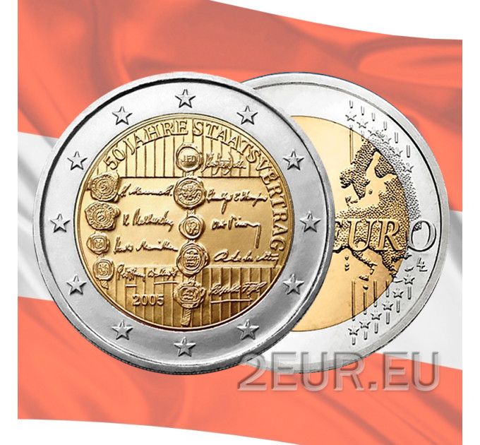 Autriche 2 euros UNC 2005 - 50 Ans Traité d'Etat