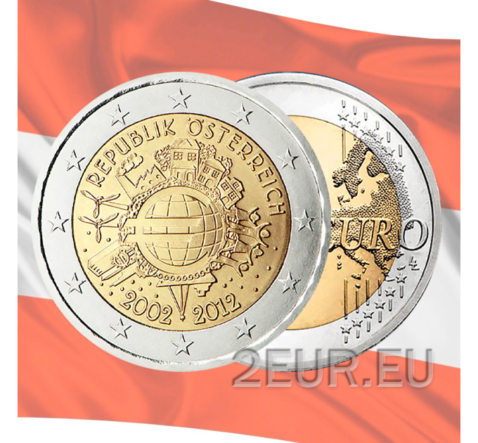 Autriche 2 euros UNC 2012 - 10 Years of Euro Cash