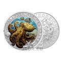 Autriche Pièce 3 Euro 2022 - Vie marine lumineuse - Poulpe aux anneaux bleus