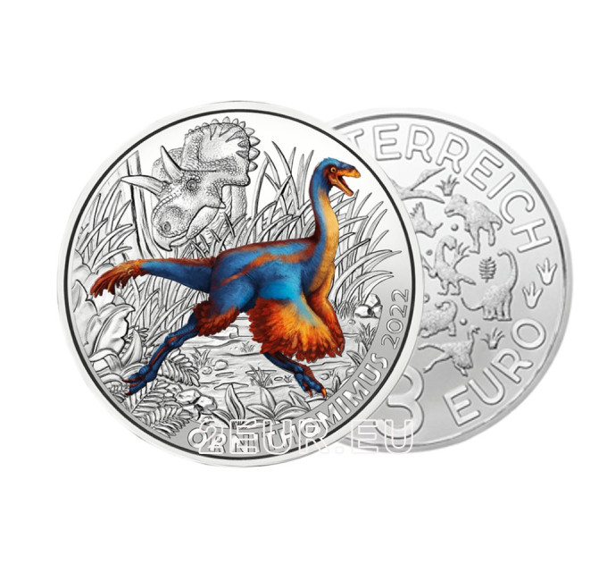 Autriche Pièce 3 Euro 2022-3 - Swift Ornithomimus
