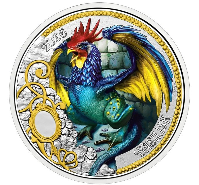 Autriche Pièce 3 Euro 2026 - Créatures mythiques - Le basilic