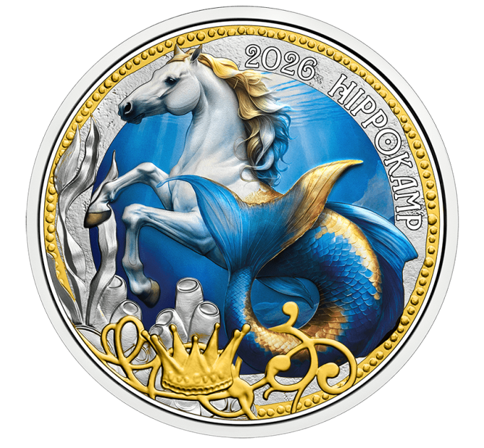 Autriche Pièce 3 Euro 2026 - Créatures mythiques - L'hippocampe