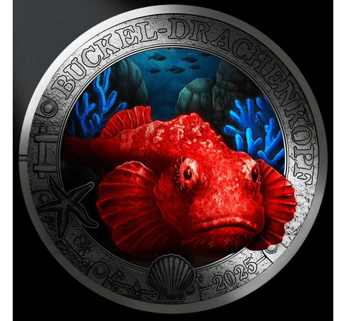 Autriche Pièce 3 Euro 2025 - Vie marine lumineuse - Poisson-scorpion diable