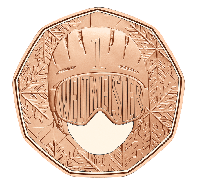 Autriche pièce de 5 euros 2024 - Champion du monde