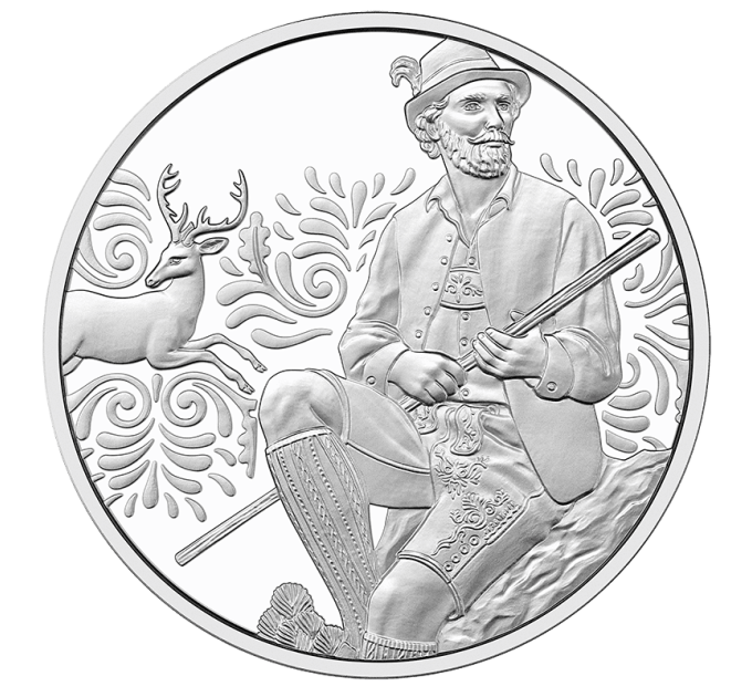  Autriche 10 euro  Pièce d'argent 2025 - Aufdirndln – Cuir
