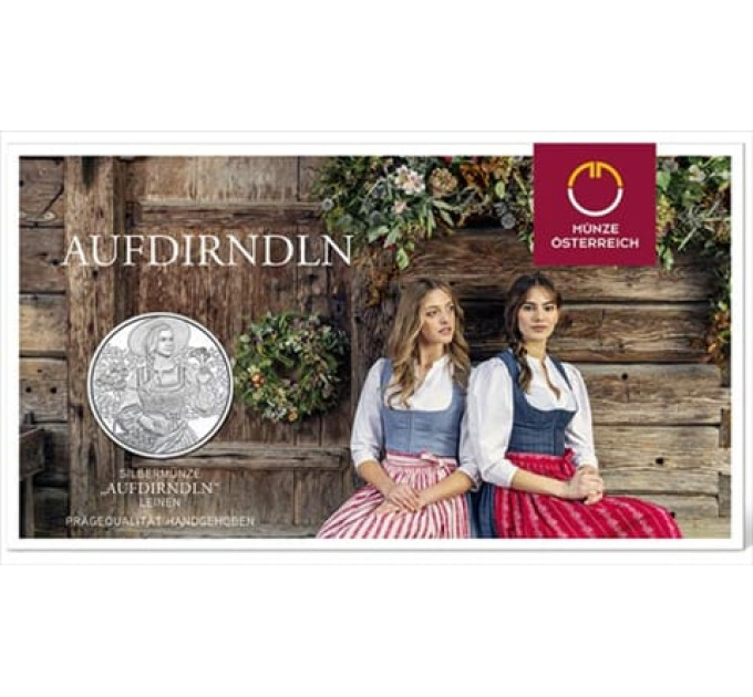  Autriche 10 euro  Pièce d'argent 2025 - Aufdirndln – Lin
