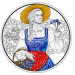  Autriche 10 euro  Pièce d'argent Proof 2025 - Falda dirndln – Lino