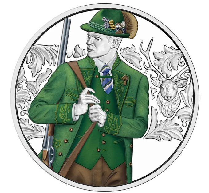  Autriche 10 euro  Pièce d'argent Proof 2026 - Falda dirndln – Anpirschen - Corne