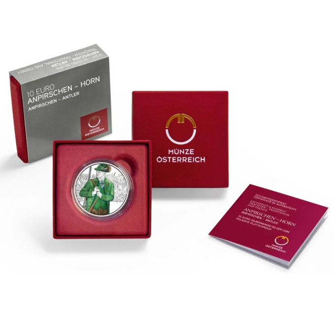 Autriche 10 euro  Pièce d'argent Proof 2026 - Falda dirndln – Anpirschen - Corne