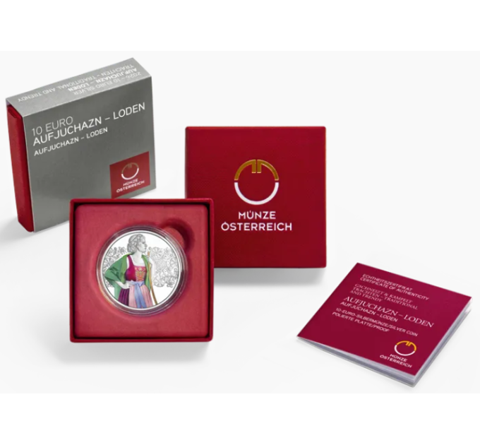  Autriche 10 euro  Pièce d'argent Proof 2026 - Falda dirndln – Loden