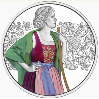  Autriche 10 euro  Pièce d'argent Proof 2026 - Falda dirndln – Loden