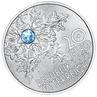 Autriche 20 euros Pièce d'argent 2023 – SECRETS DE NEIGE