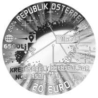 Autriche 20 euros Pièce d'argent 2024 – L'univers inexploré – Supernova