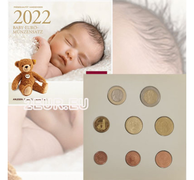Autriche Série euro BU 2022 - ENSEMBLES DE MONNAIES POUR BÉBÉ