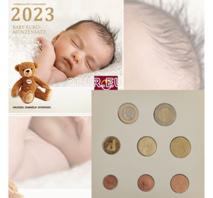 Autriche Série euro BU 2023 - ENSEMBLES DE MONNAIES POUR BÉBÉ