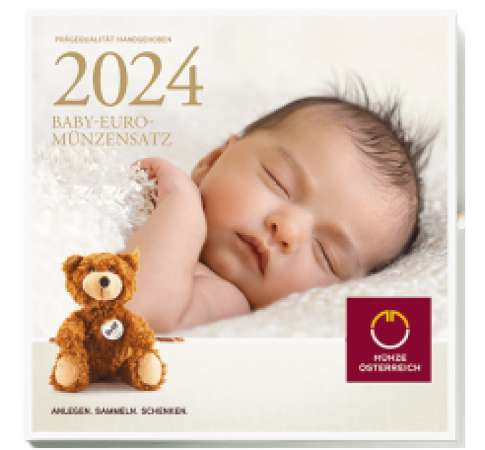Autriche Série euro BU 2024 - ENSEMBLES DE MONNAIES POUR BÉBÉ