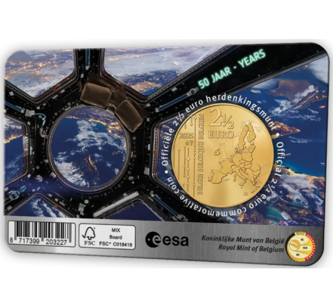 Belgique 2,5 euro BU 2025 - 50 ans de l'Agence spatiale européenne - FR