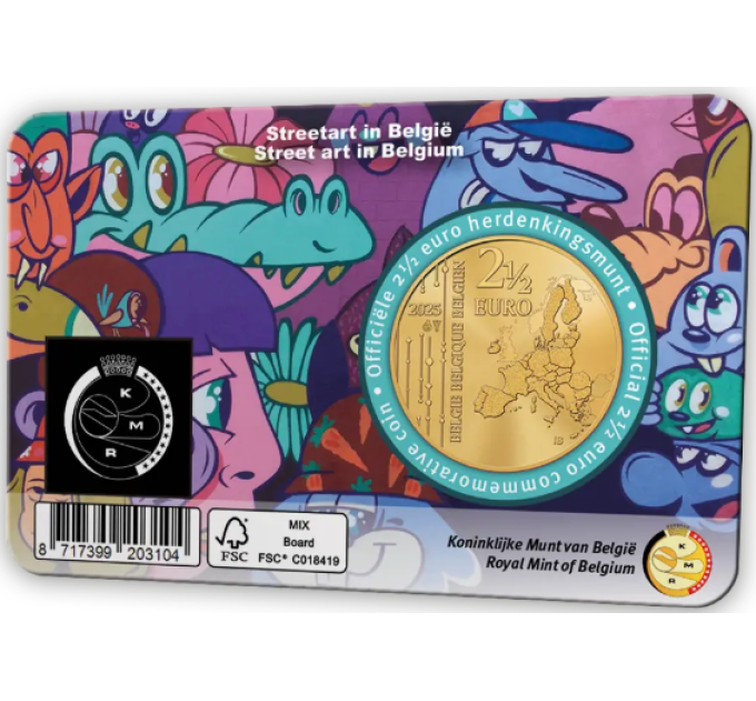 Belgique 2,5 euro BU 2025 - Le street art en Belgique - FR