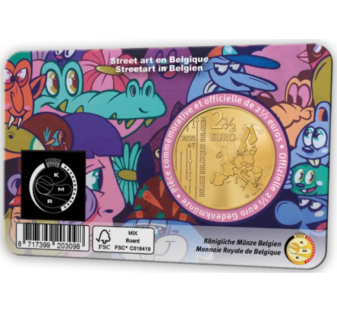 Belgique 2,5 euro BU 2025 - Le street art en Belgique - NL