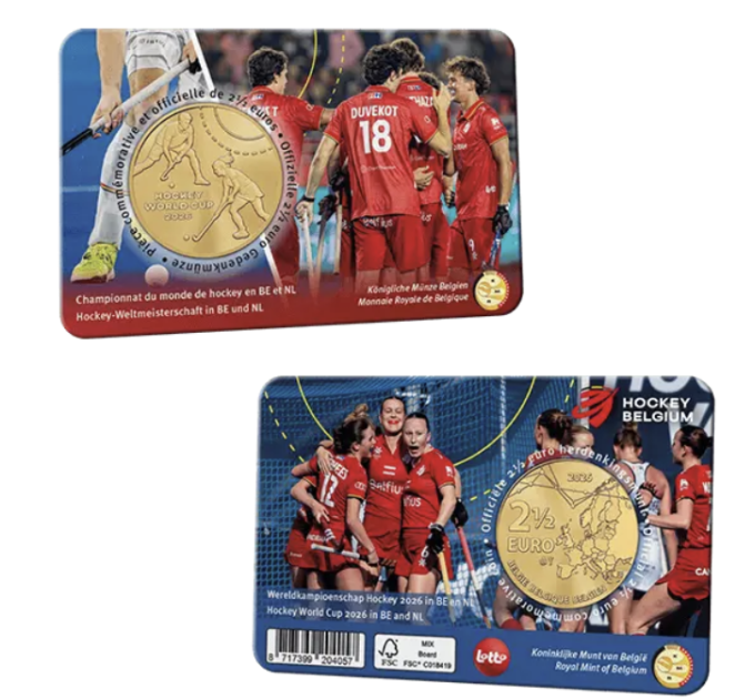 Belgique 2,5 euro BU 2026 - Coupe du monde de hockey sur gazon en Belgique et aux Pays-Bas - NL+FR