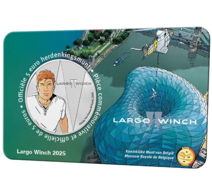 Belgique 5 euros BU 2025 - Largo Winch - Couleur