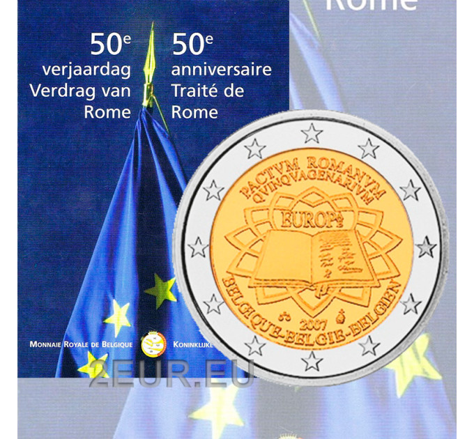 Belgique 2 euros BU 2007 - Traité de Rome 