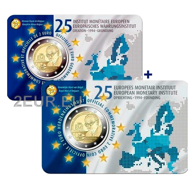 Belgique 2 euros BU 2019 - 25e anniversaire de l'Institut monétaire européen - NL+FR 