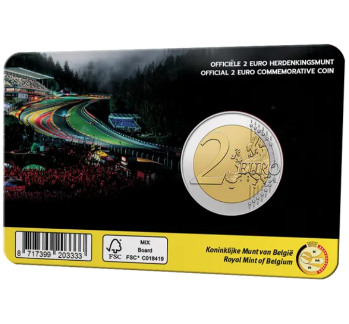 Belgique 2 euros BU 2025 - Circuit de Spa-Francorchamps - FR