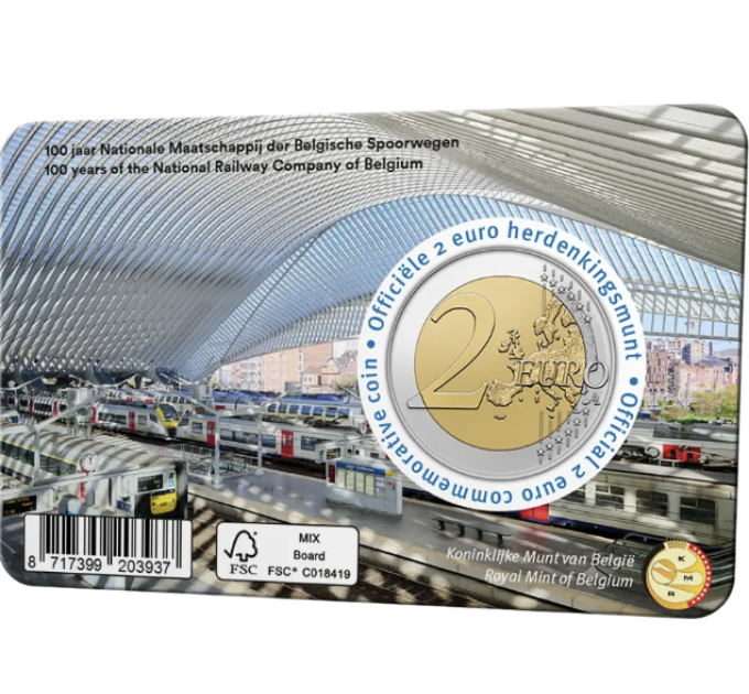Belgique 2 euros BU 2026 - 100 ans de NMBS - FR
