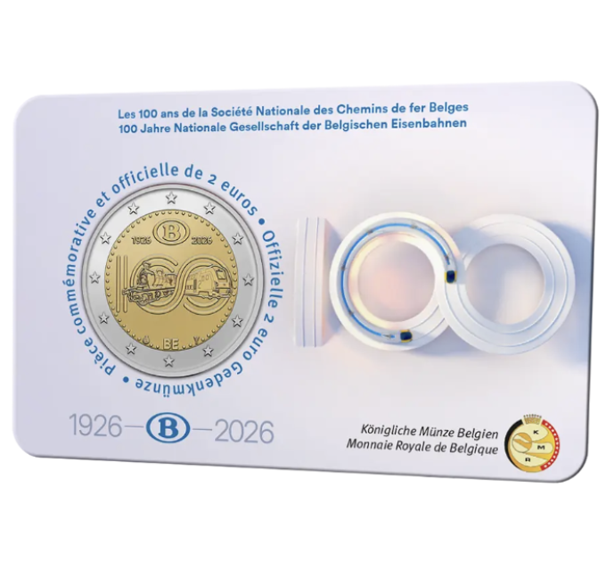 Belgique 2 euros BU 2026 - 100 ans de NMBS - FR
