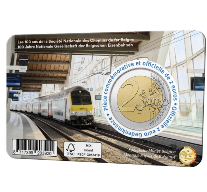 Belgique 2 euros BU 2026 - 100 ans de NMBS - NL