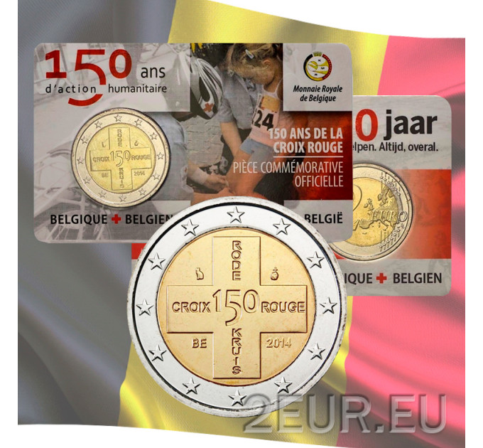 Belgique 2 euros BU 2014 - 150 Ans Croix Rouge Belge - FR 