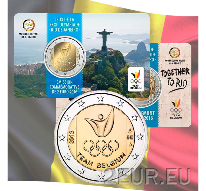 Belgique 2 euros BU 2016 - Jeux olympiques d'été Rio de Janeiro - FR