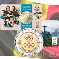 Belgique 2 euros BU 2016 - Jeux olympiques d'été Rio de Janeiro - NL