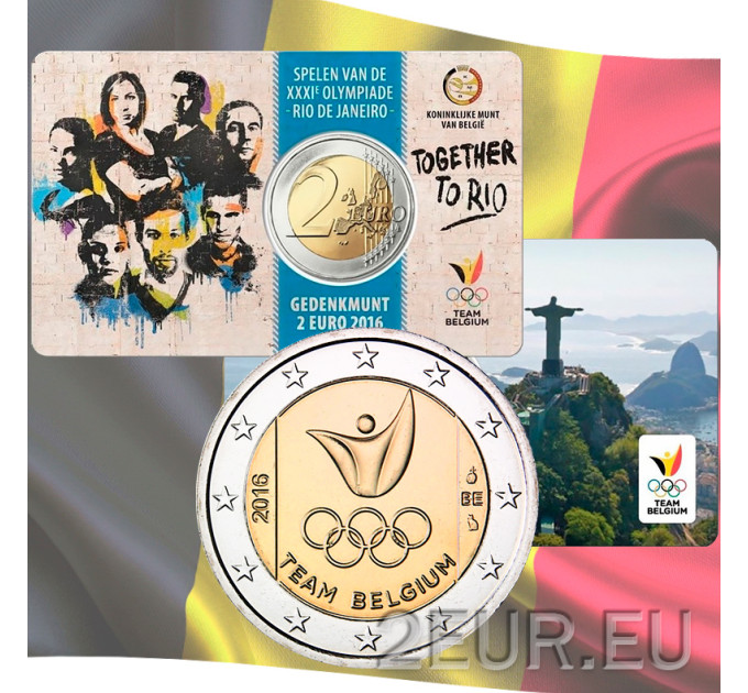 Belgique 2 euros BU 2016 - Jeux olympiques d'été Rio de Janeiro - NL