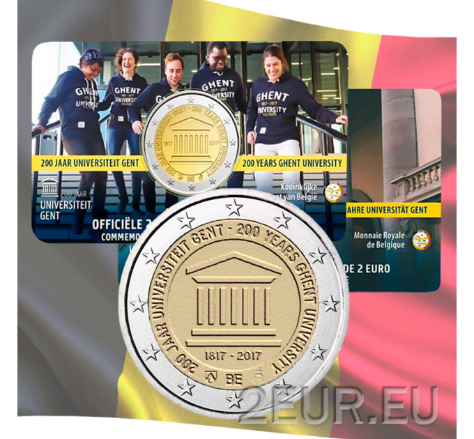 Belgique 2 euros BU 2017 - 200 Ans Université de Gand - NL