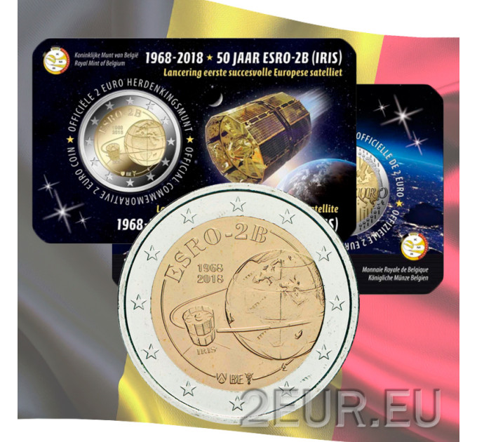 Belgique 2 euros BU 2018 - Satellite européen ESRO 2B - NL