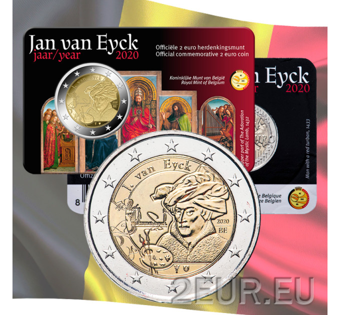 Belgique 2 euros BU 2020 - Jan van Eyck - NL